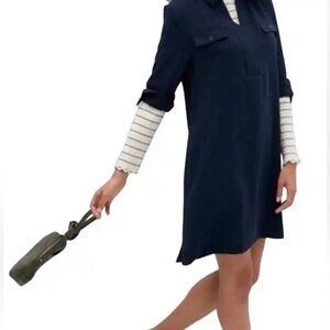 BANANA REPUBLIC Utility Shift Shirt Dress Sz M